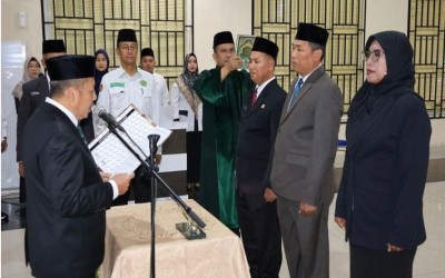 Wujudkan Madrasah Unggul, Kakanwil Kemenag Riau Lantik Kepala MTsN 2 Kepulauan Meranti
